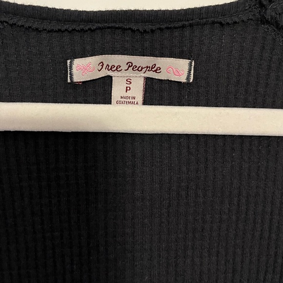 Free People Santa Clara Thermal Black NWOT Size Small - Picture 5 of 7